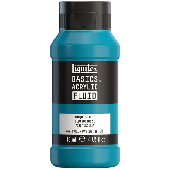 Acrylique basics fluide - 4oz - bleu turquoise