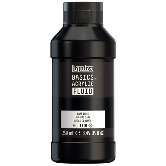 Acrylique basics fluide - 8oz - noir de mars