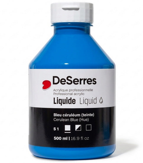 Liquid Acrylic Cerulean Blue Hue Series 1 - 500ml