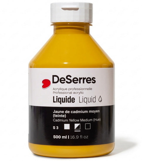 Liquid Acrylic Cadmium Yellow Medium Hue Series 3 - 500ml