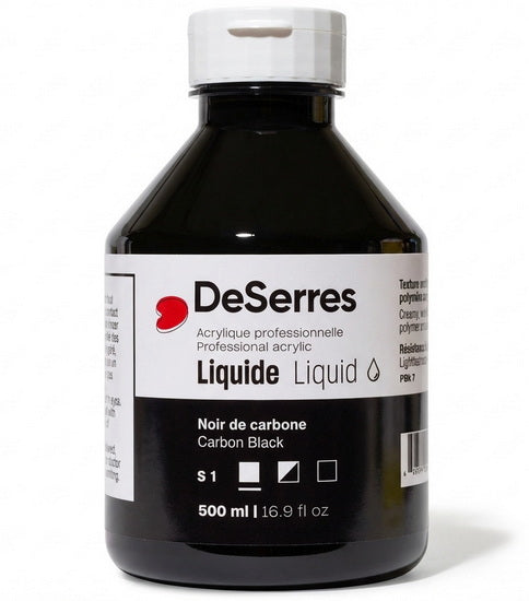 Liquid Acrylic Carbon Black Series 1 - 500ml
