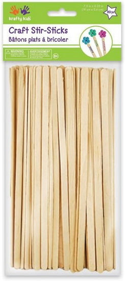 80 Bâtonnets - 6mm - 19cm