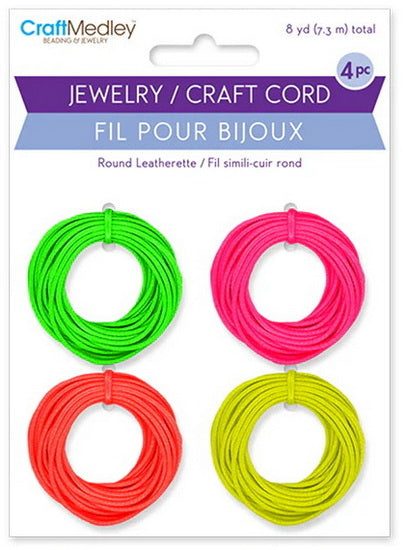 Fil simili cuir - neon - 1mm - 7m