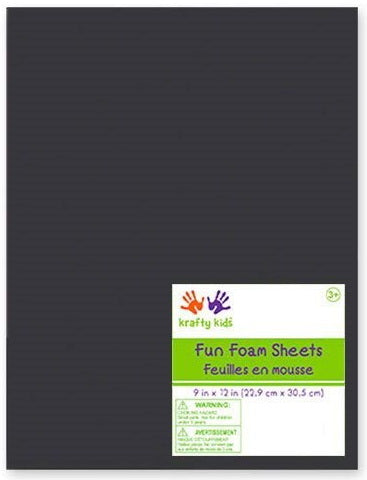 Foam - black - 9x12in