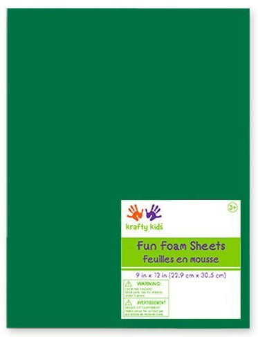 Foam - green - 9x12in