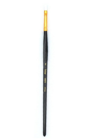 Oval paintbrush with a short handle - #2