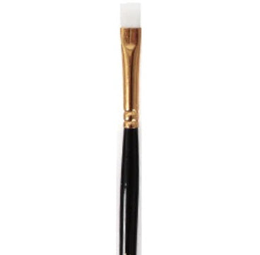 Flat paintbrush with short handle 1/4"