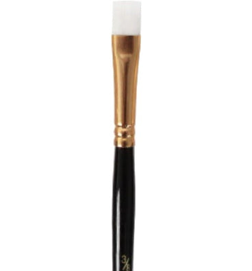 Flat paintbrush with short handle 3/8"
