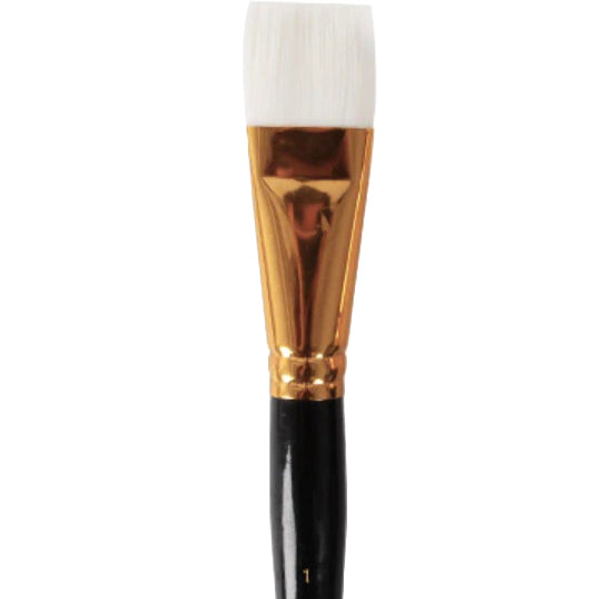 Flat paintbrush with short handle 1"
