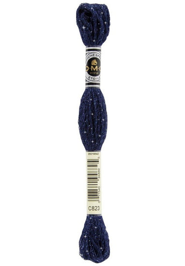 Fil à broder - étoile- bleu marine foncé
