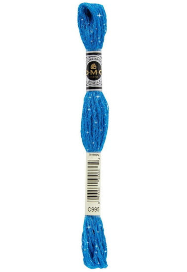 Embroidery floss - glitter - dark electric blue