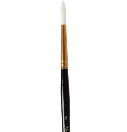 Round short handle paintbrush #6