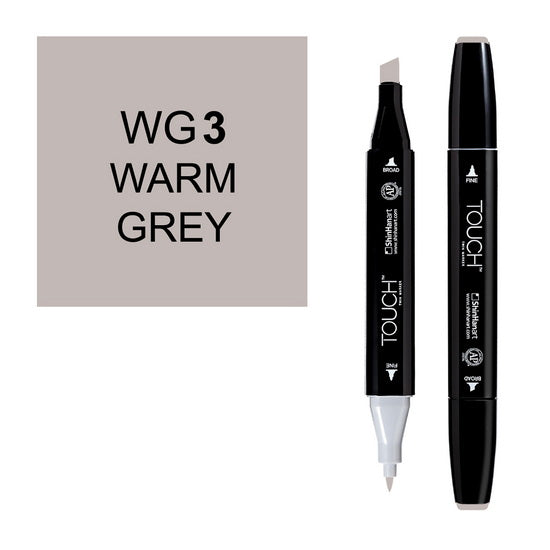 Marqueur touch double pointe gris chaud 3