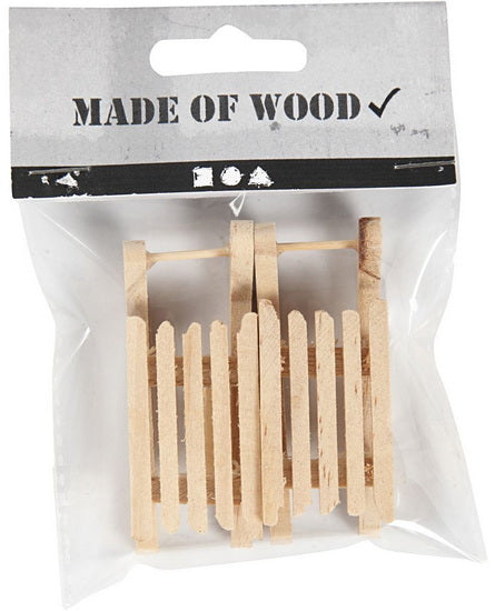 Nat wood miniature sledge 2 pcs