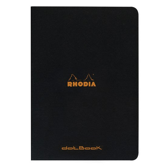 Carnet à reliure piquée - pointillé - noir - 210 x 297 millimètres