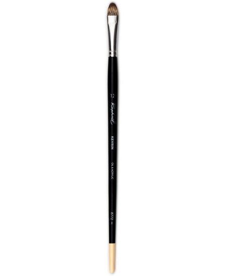 Oil paintbrush - synthetic - kevrin+ - worn round #12