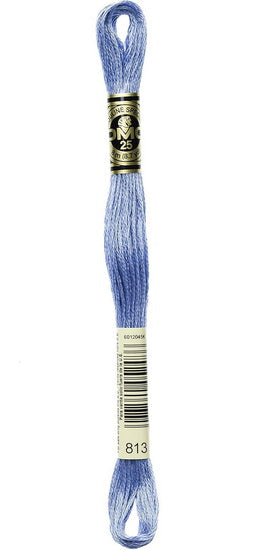 Fil à broder - bleu gauloise - 813