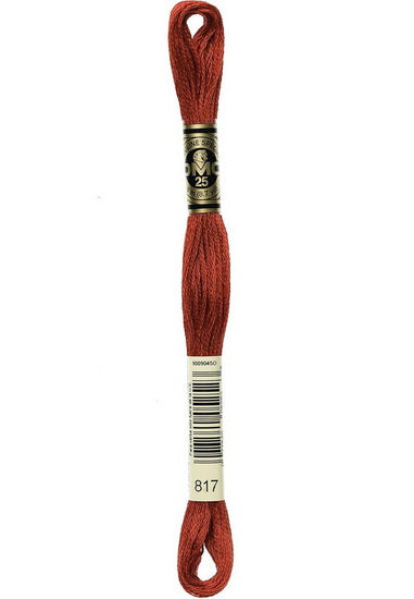 Fil à broder - rouge japonais - 817