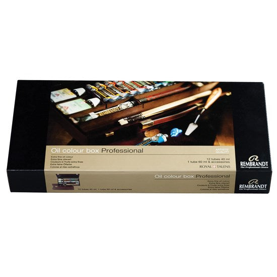 Ens. huile rembrandt coffret professional