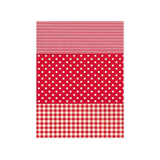 Papier imprimé - champêtre rouge