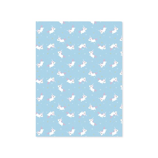 Printed Paper - Unicorns/Blue