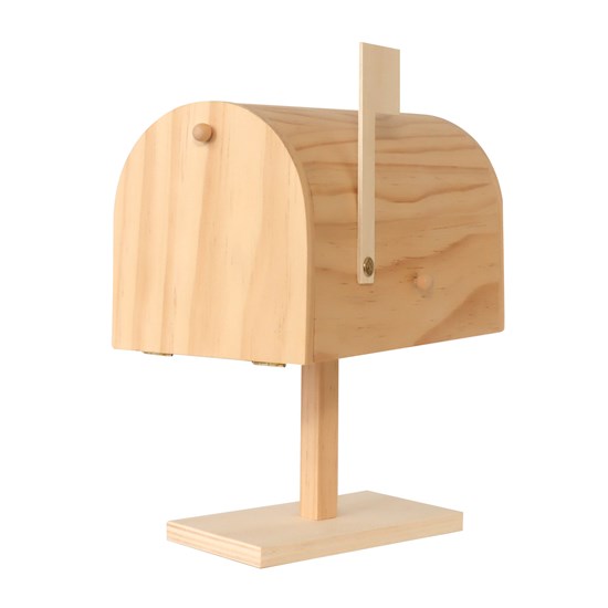 Boîte aux lettres en bois naturel