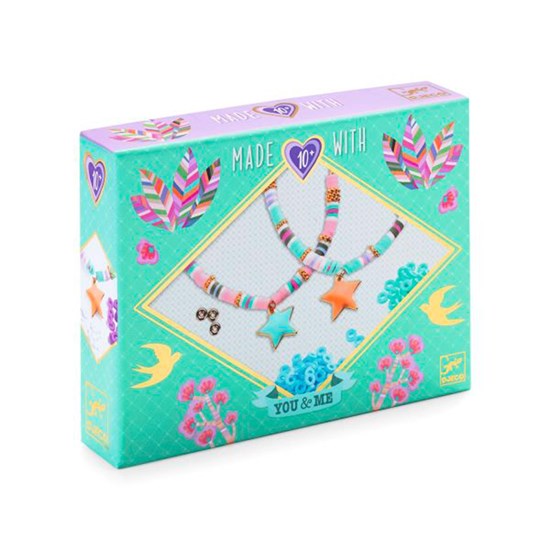 Ensemble bijoux you & me - bracelets heishi étoiles