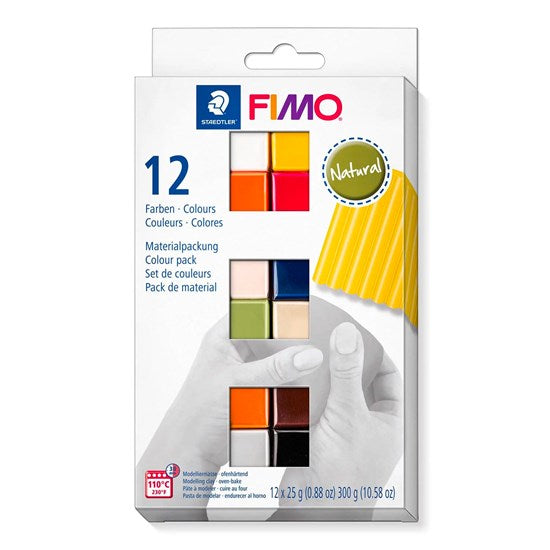 Ens. 12 pâtes à modeler fimo nature
