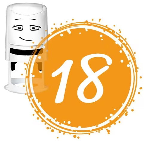 Motif à tampon – badge 18