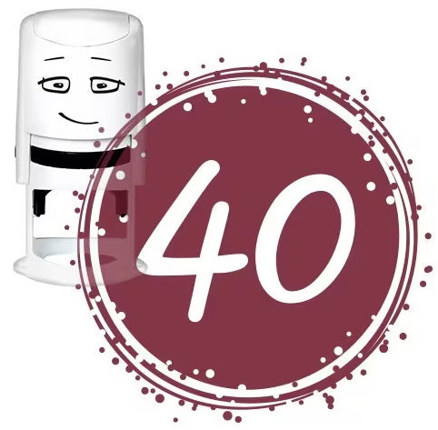 Motif à tampon – badge 40
