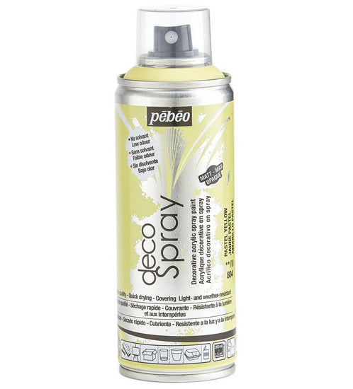 Acrylique aérosol - décospray - 200ml - jaune pastel