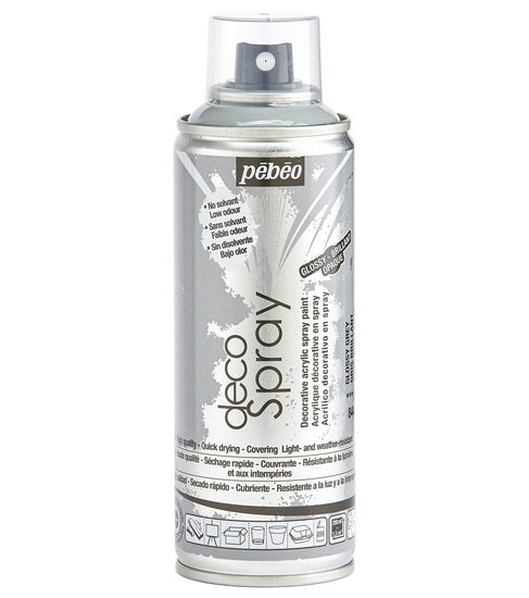 Acrylique aérosol - décospray - 200ml - gris brillant