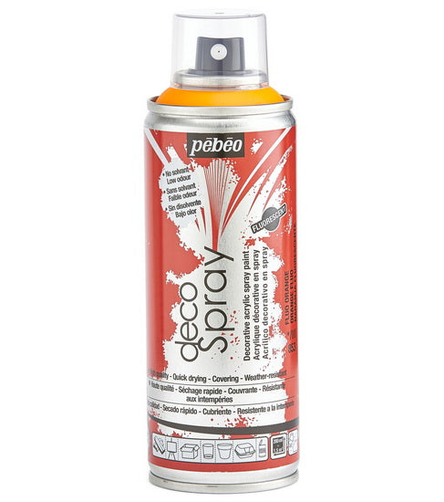 Acrylic spray - décospray - 200ml - fluo orange