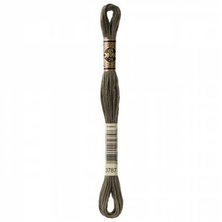 Embroidery floss - dark brown gray - 3787