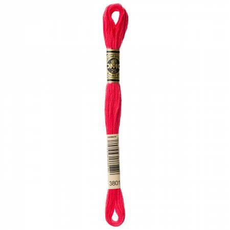 Fil à broder - rouge tulipe - 3801
