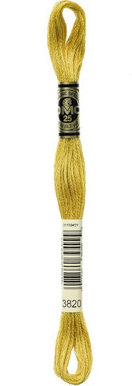 Embroidery floss - dark straw - 3820