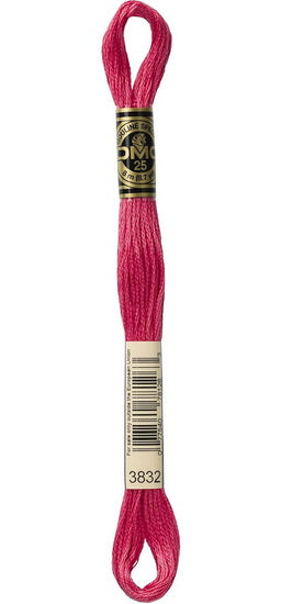 Embroidery floss - md raspberry - 3832