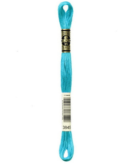 Fil à broder - turquoise - 3845