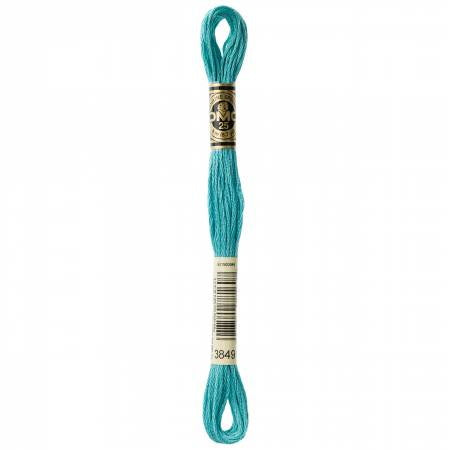Fil à broder - vert turquoise - 3849