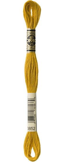 Embroidery floss - v dark straw - 3852