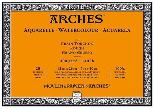 Watercolor pad - 100% cotton - 140lb - rough - 7x10in (20s)