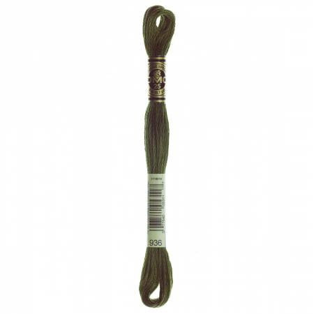Fil à broder - vert mousse de chêne - 936