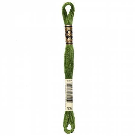 Fil à broder - vert mousse - 937