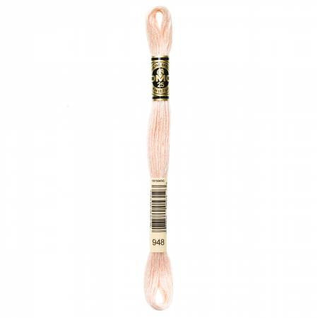 Embroidery floss - v light peach - 948