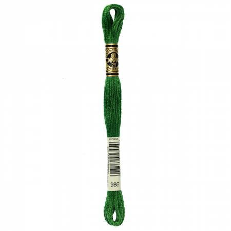 Embroidery floss - v dark forest green - 986