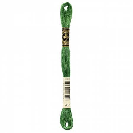 Fil à broder - vert basilic - 987