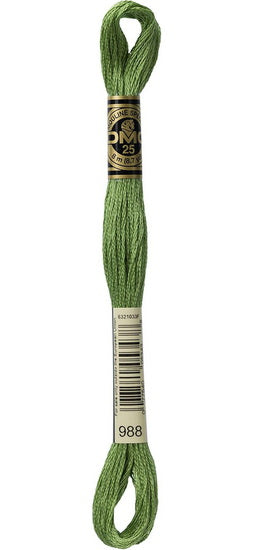 Embroidery floss - md forest green - 988