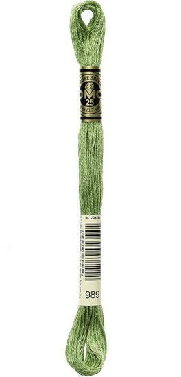 Fil à broder - vert fenouil - 989