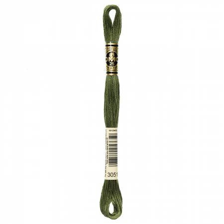 Embroidery floss - dark green gray - 3051