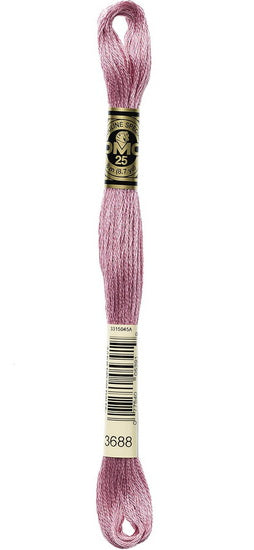 Fil à broder - rose pompadour - 3688